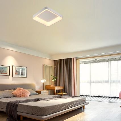LED Aptumšojama griestu lampa LED/45W/230V 3000-6500K balta + tālvadības pults