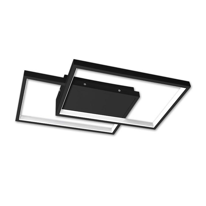LED Aptumšojama griestu lampa LED/45W/230V 3000-6500K melna + tālvadības pults