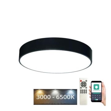 LED Aptumšojama griestu lampa LED/50W/230V 3000-6500K melna + tālvadības pults