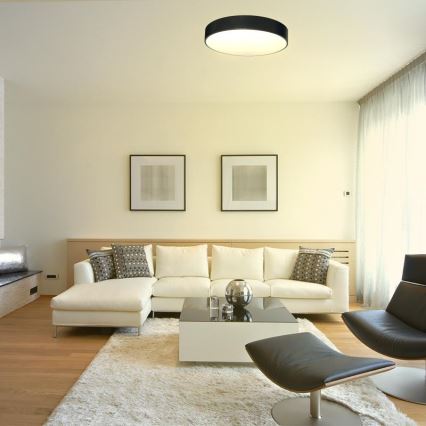 LED Aptumšojama griestu lampa LED/50W/230V 3000-6500K melna + tālvadības pults