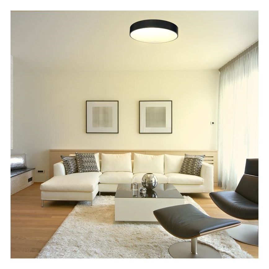 LED Aptumšojama griestu lampa LED/50W/230V 3000-6500K melna + tālvadības pults