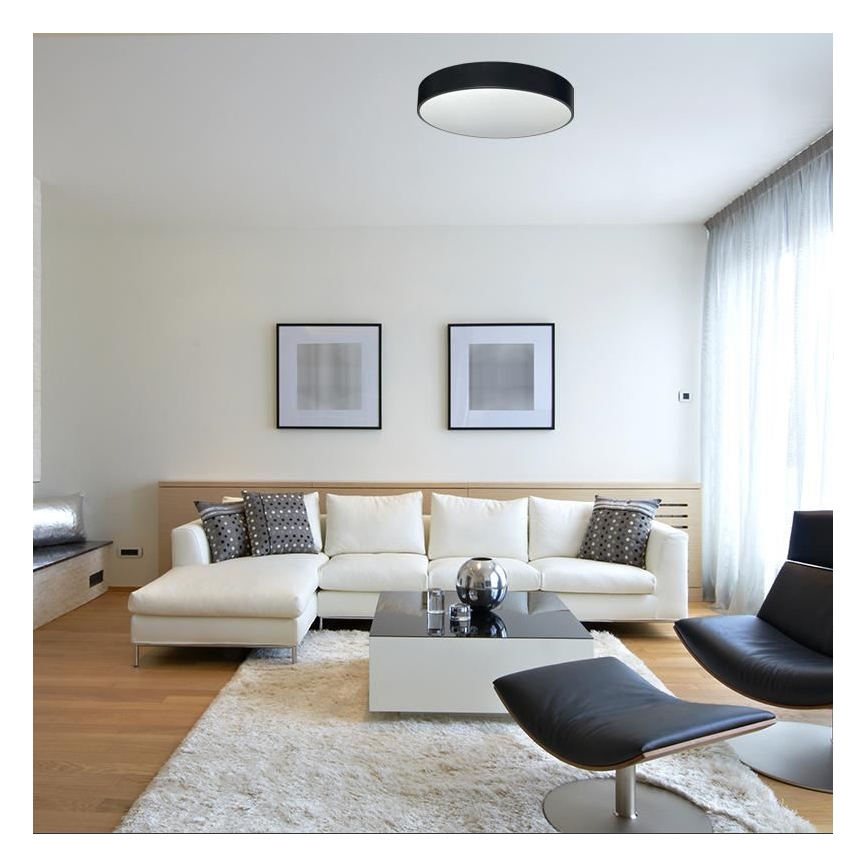 LED Aptumšojama griestu lampa LED/50W/230V 3000-6500K melna + tālvadības pults