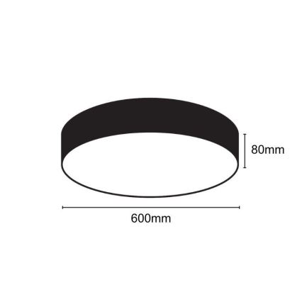 LED Aptumšojama griestu lampa LED/50W/230V 3000-6500K melna + tālvadības pults