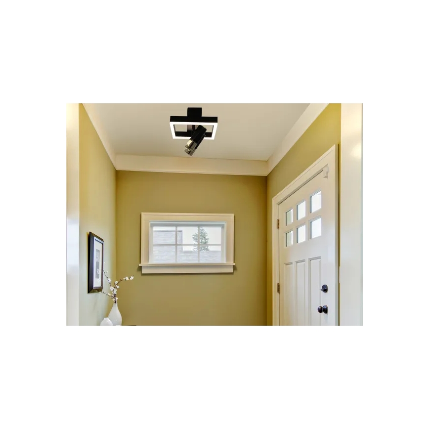 LED Aptumšojama griestu lampa LED/50W/230V 3000-6500K melna + tālvadības pults