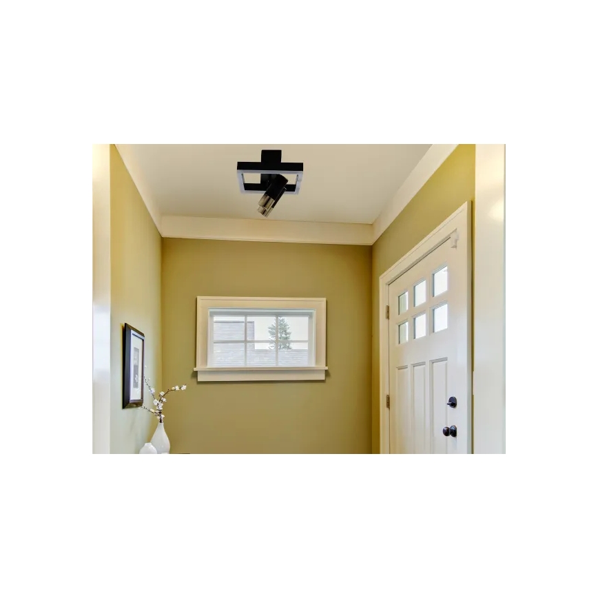 LED Aptumšojama griestu lampa LED/50W/230V 3000-6500K melna + tālvadības pults