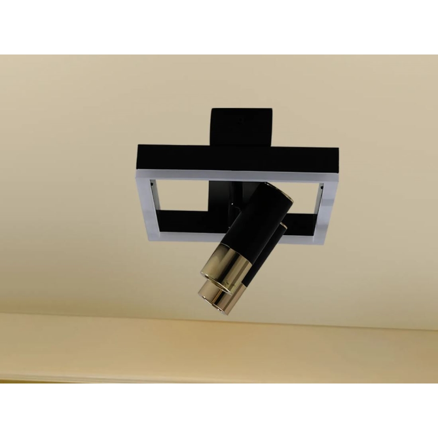 LED Aptumšojama griestu lampa LED/50W/230V 3000-6500K melna + tālvadības pults