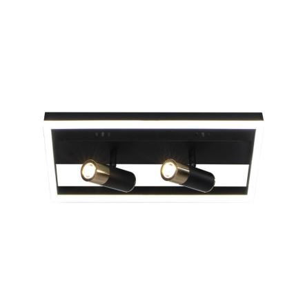 LED Aptumšojama griestu lampa LED/50W/230V 3000-6500K melna + tālvadības pults