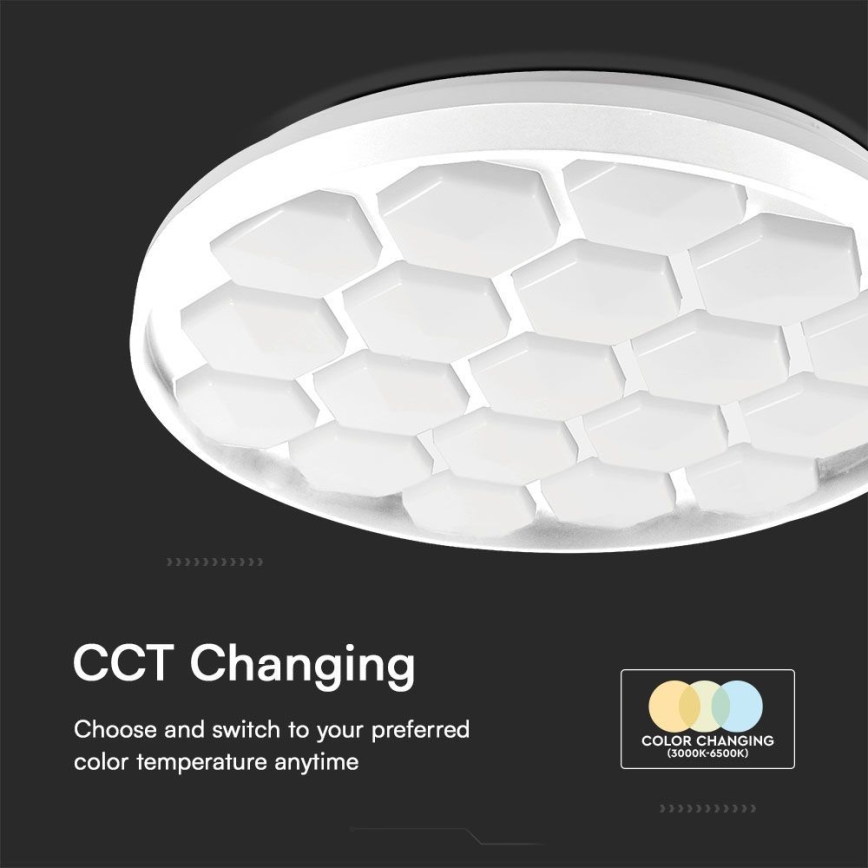 LED Aptumšojama griestu lampa LED/60W/230V 3000/4000/6500K d. 49 cm + tālvadības pults