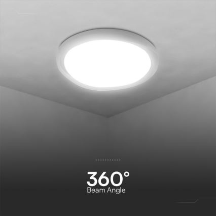 LED Aptumšojama griestu lampa LED/60W/230V 3000-6500K 49,2 cm balta + tālvadības pults