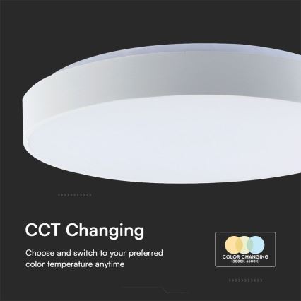 LED Aptumšojama griestu lampa LED/60W/230V 3000-6500K 49,5 cm balta + tālvadības pults