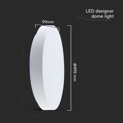 LED Aptumšojama griestu lampa LED/60W/230V 3000-6500K 49,5 cm balta + tālvadības pults