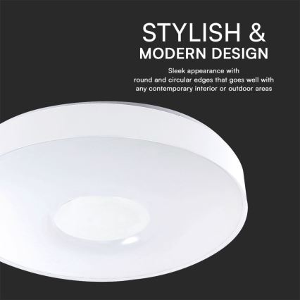 LED Aptumšojama griestu lampa LED/60W/230V 3000-6500K 49,5 cm balta + tālvadības pults