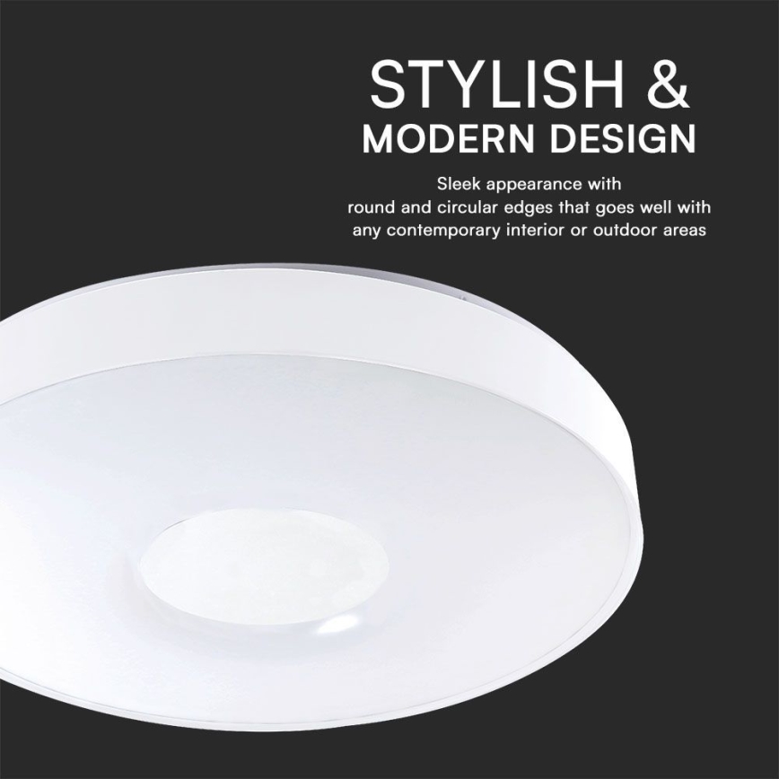 LED Aptumšojama griestu lampa LED/60W/230V 3000-6500K 49,5 cm balta + tālvadības pults