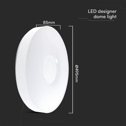 LED Aptumšojama griestu lampa LED/60W/230V 3000-6500K 49,5 cm balta + tālvadības pults