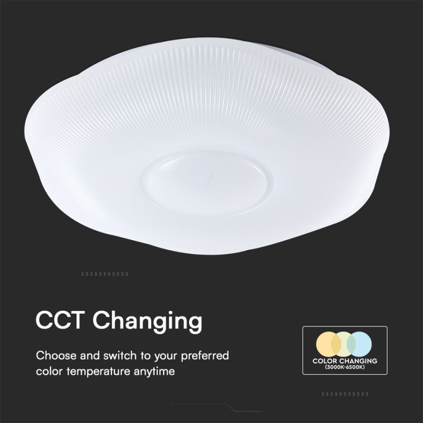 LED Aptumšojama griestu lampa LED/60W/230V 3000-6500K 50 cm balta + tālvadības pults