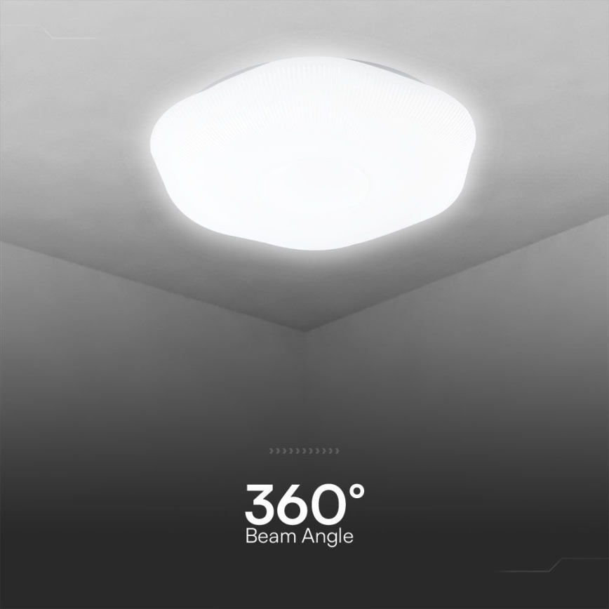 LED Aptumšojama griestu lampa LED/60W/230V 3000-6500K 50 cm balta + tālvadības pults
