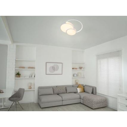 LED Aptumšojama griestu lampa LED/60W/230V 3000-6500K balta + tālvadības pults