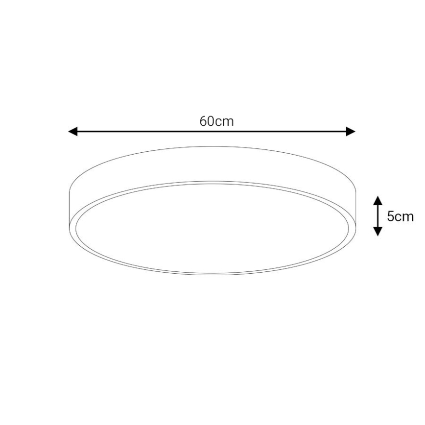 LED Aptumšojama griestu lampa LED/60W/230V 3000-6500K d. 60 cm balta + tālvadības pults