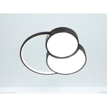 LED Aptumšojama griestu lampa LED/60W/230V 3000-6500K melna + tālvadības pults