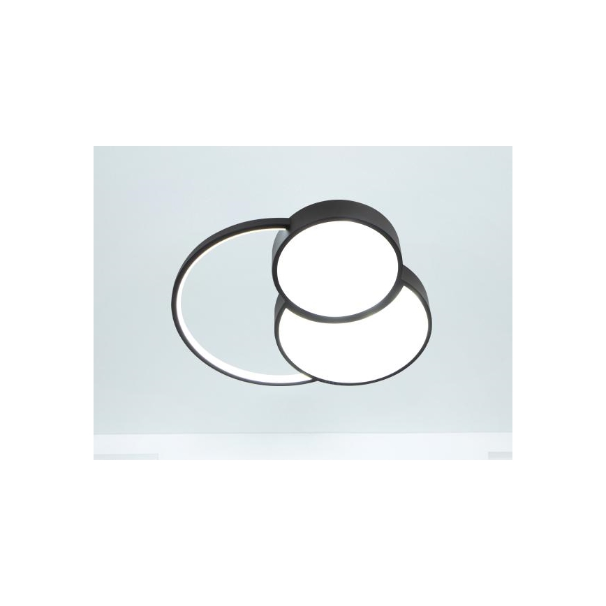 LED Aptumšojama griestu lampa LED/60W/230V 3000-6500K melna + tālvadības pults