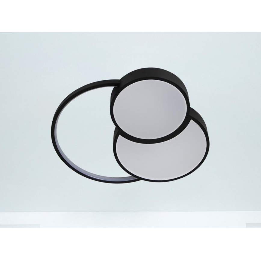 LED Aptumšojama griestu lampa LED/60W/230V 3000-6500K melna + tālvadības pults