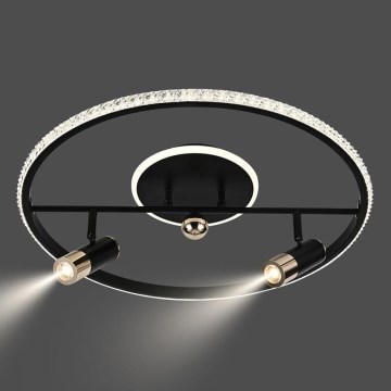 LED Aptumšojama griestu lampa LED/60W/230V 3000-6500K melna + tālvadības pults