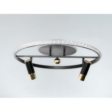 LED Aptumšojama griestu lampa LED/60W/230V 3000-6500K melna + tālvadības pults