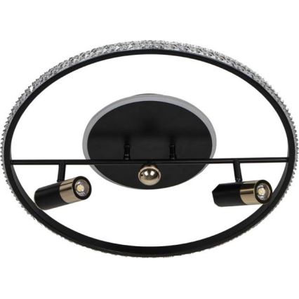 LED Aptumšojama griestu lampa LED/60W/230V 3000-6500K melna + tālvadības pults