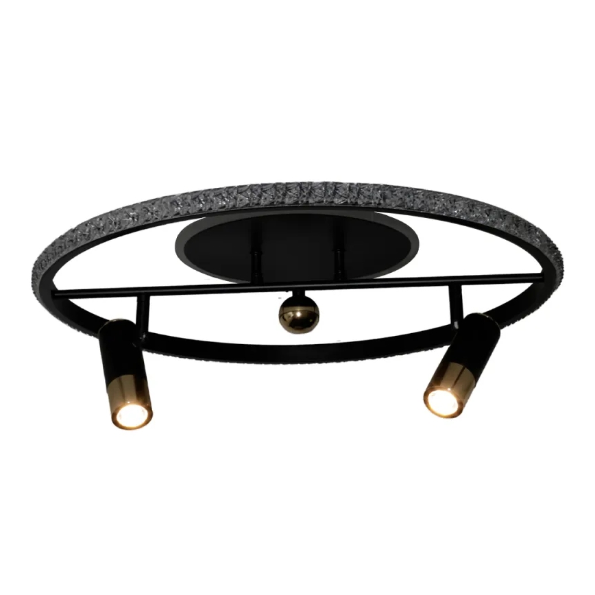 LED Aptumšojama griestu lampa LED/60W/230V 3000-6500K melna + tālvadības pults