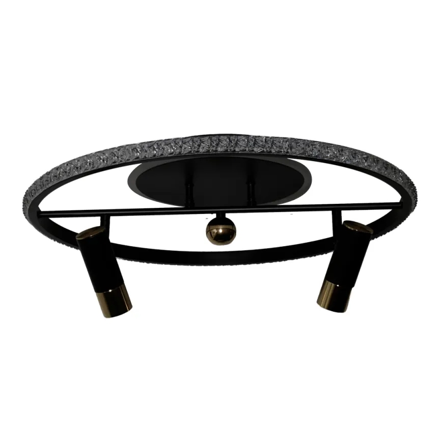 LED Aptumšojama griestu lampa LED/60W/230V 3000-6500K melna + tālvadības pults