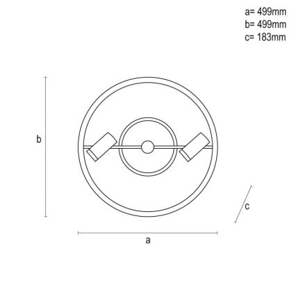 LED Aptumšojama griestu lampa LED/60W/230V 3000-6500K melna + tālvadības pults