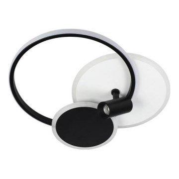 LED Aptumšojama griestu lampa LED/65W/230V 3000-6500K balta/melna + tālvadības pults