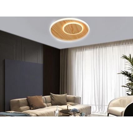 LED Aptumšojama griestu lampa LED/65W/230V 3000-6500K brūna + tālvadības pults
