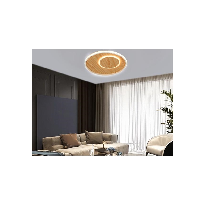LED Aptumšojama griestu lampa LED/65W/230V 3000-6500K brūna + tālvadības pults