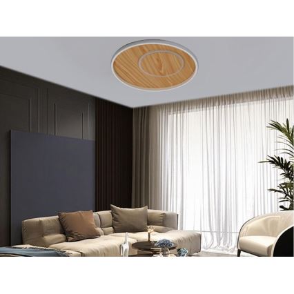 LED Aptumšojama griestu lampa LED/65W/230V 3000-6500K brūna + tālvadības pults