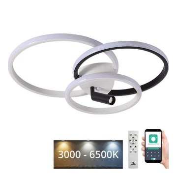 LED Aptumšojama griestu lampa LED/70W/230V 3000-6500K balta/melna + tālvadības pults