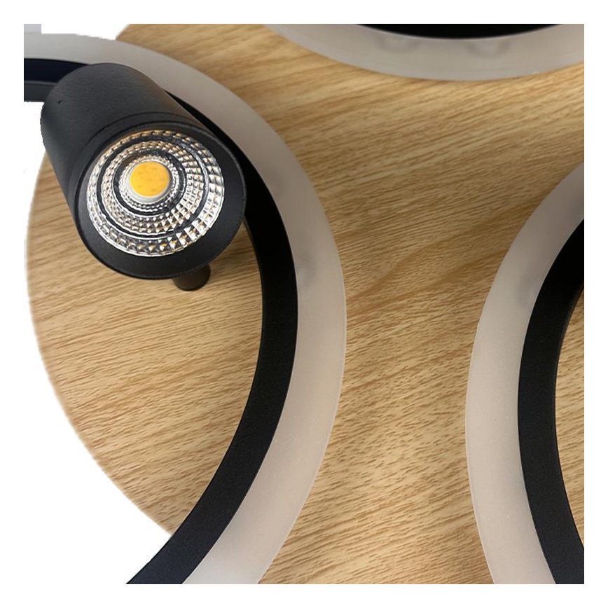 LED Aptumšojama griestu lampa LED/70W/230V 3000-6500K melna/brūna + tālvadības pults