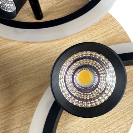 LED Aptumšojama griestu lampa LED/70W/230V 3000-6500K melna/brūna + tālvadības pults