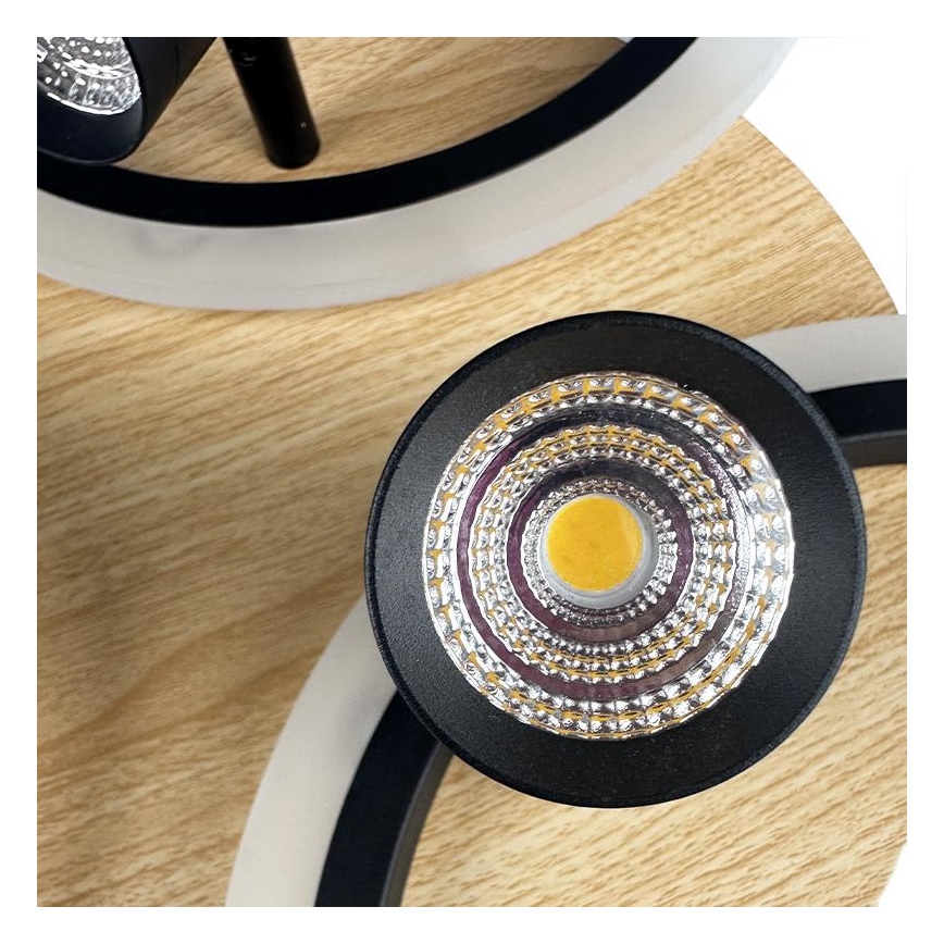 LED Aptumšojama griestu lampa LED/70W/230V 3000-6500K melna/brūna + tālvadības pults