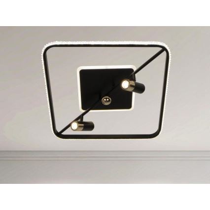 LED Aptumšojama griestu lampa LED/70W/230V 3000-6500K melna + tālvadības pults