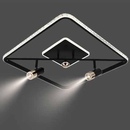 LED Aptumšojama griestu lampa LED/70W/230V 3000-6500K melna + tālvadības pults