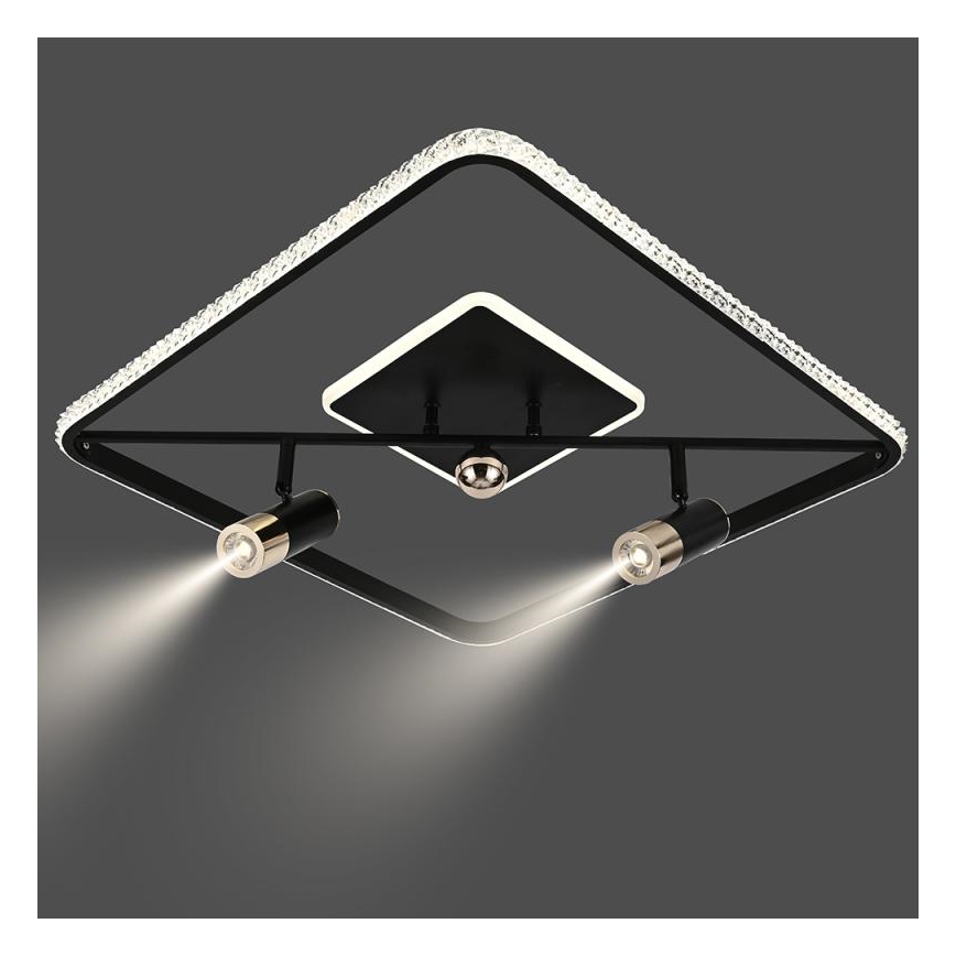LED Aptumšojama griestu lampa LED/70W/230V 3000-6500K melna + tālvadības pults