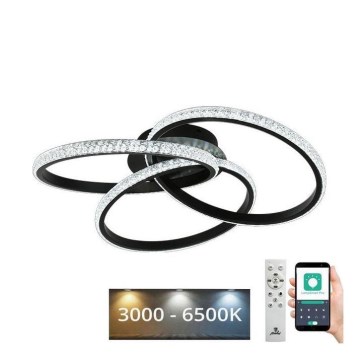 LED Aptumšojama griestu lampa LED/70W/230V 3000-6500K melna + tālvadības pults