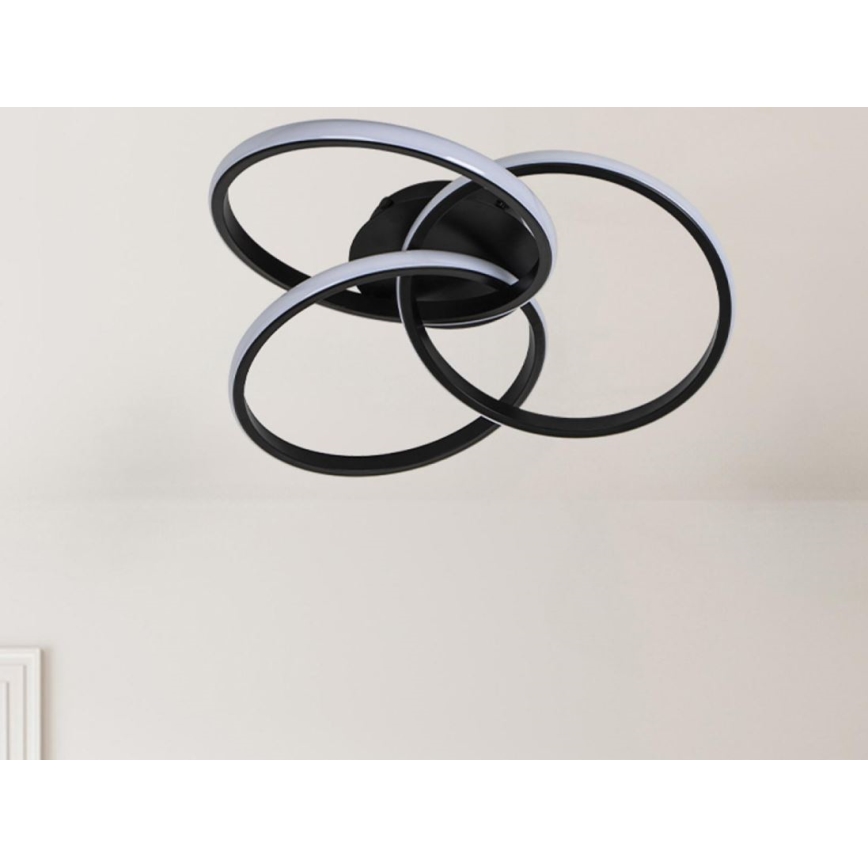 LED Aptumšojama griestu lampa LED/70W/230V 3000-6500K melna + tālvadības pults