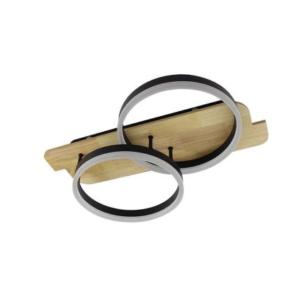 LED Aptumšojama griestu lampa LED/70W/230V 3000-6500K ozols + tālvadības pults