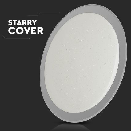 LED Aptumšojama griestu lampa LED/72W/230V 3000-6500K d. 67 cm balta + tālvadības pults