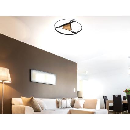 LED Aptumšojama griestu lampa LED/75W/230V 3000-6500K brūna/melna + tālvadības pults