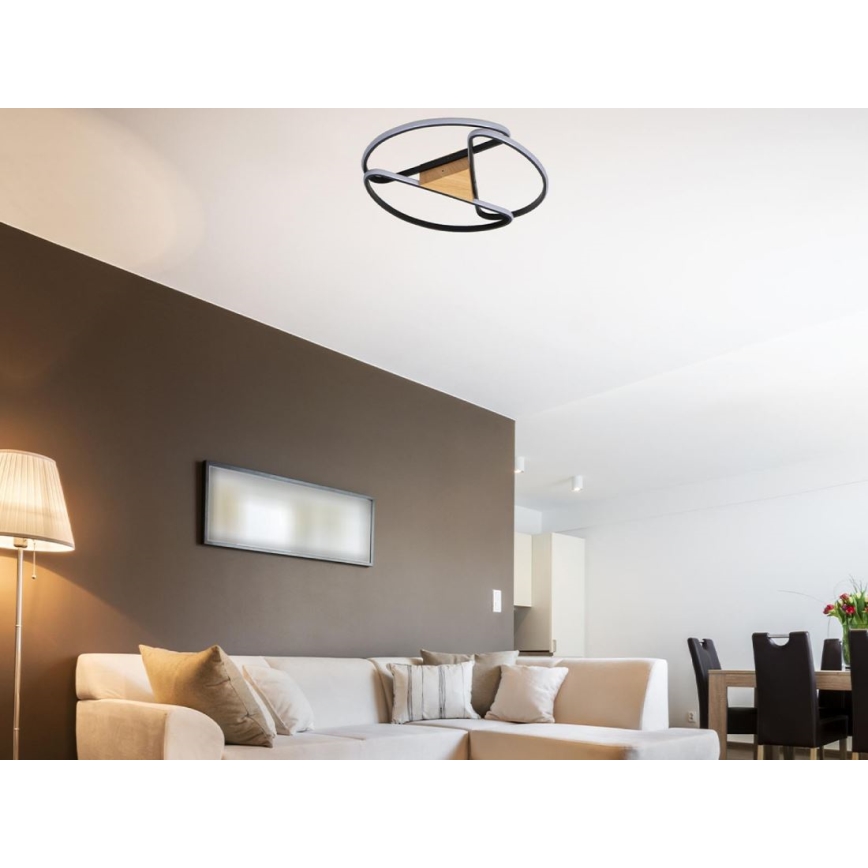 LED Aptumšojama griestu lampa LED/75W/230V 3000-6500K brūna/melna + tālvadības pults