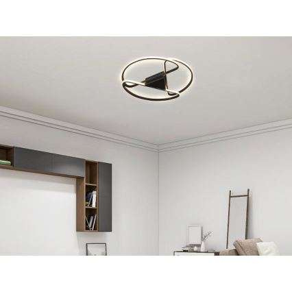 LED Aptumšojama griestu lampa LED/75W/230V 3000-6500K melna + tālvadības pults