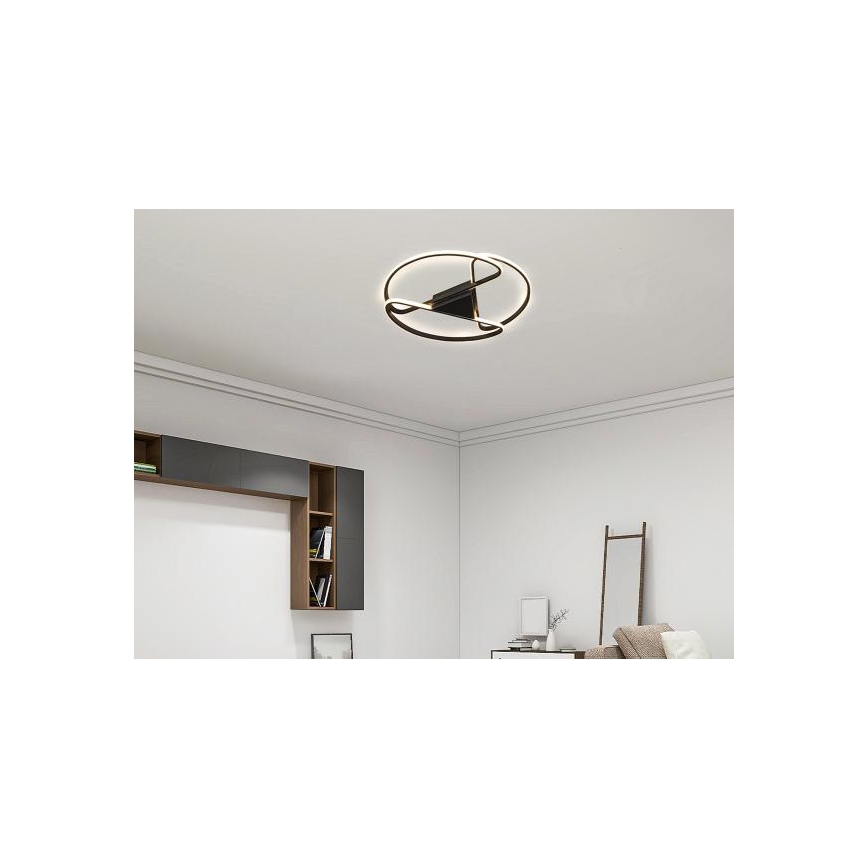 LED Aptumšojama griestu lampa LED/75W/230V 3000-6500K melna + tālvadības pults